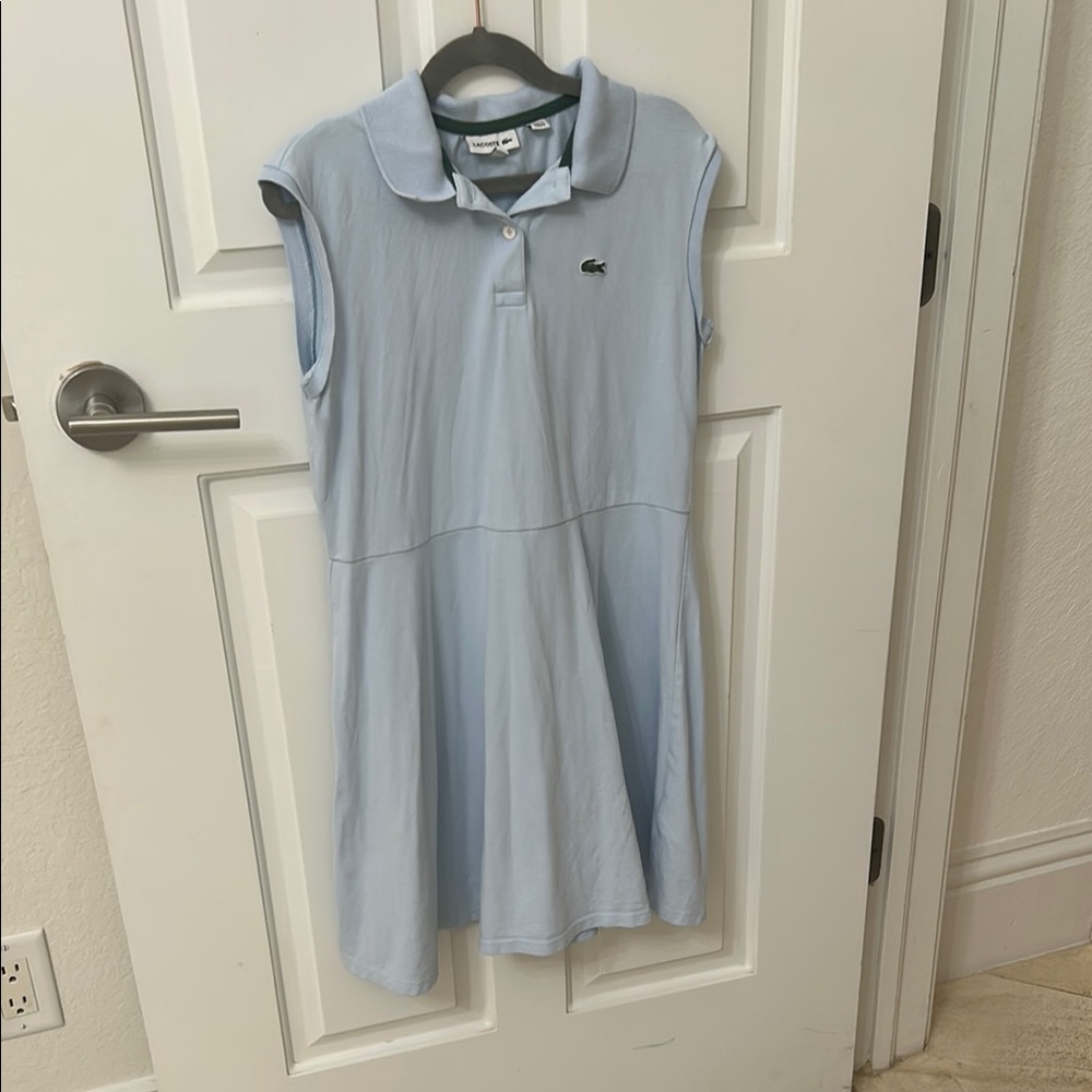 Lacoste Sky Blue Sleeveless Polo Dress never worn without tags